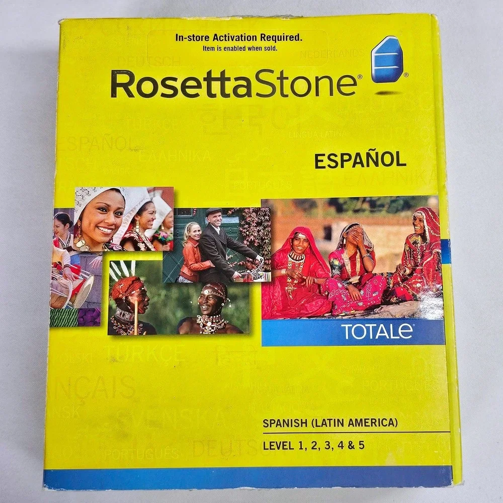 Rosetta Stone Spanish Latin America Levels 1 2 3 4 5 Totale PC Mac Box‎ Set